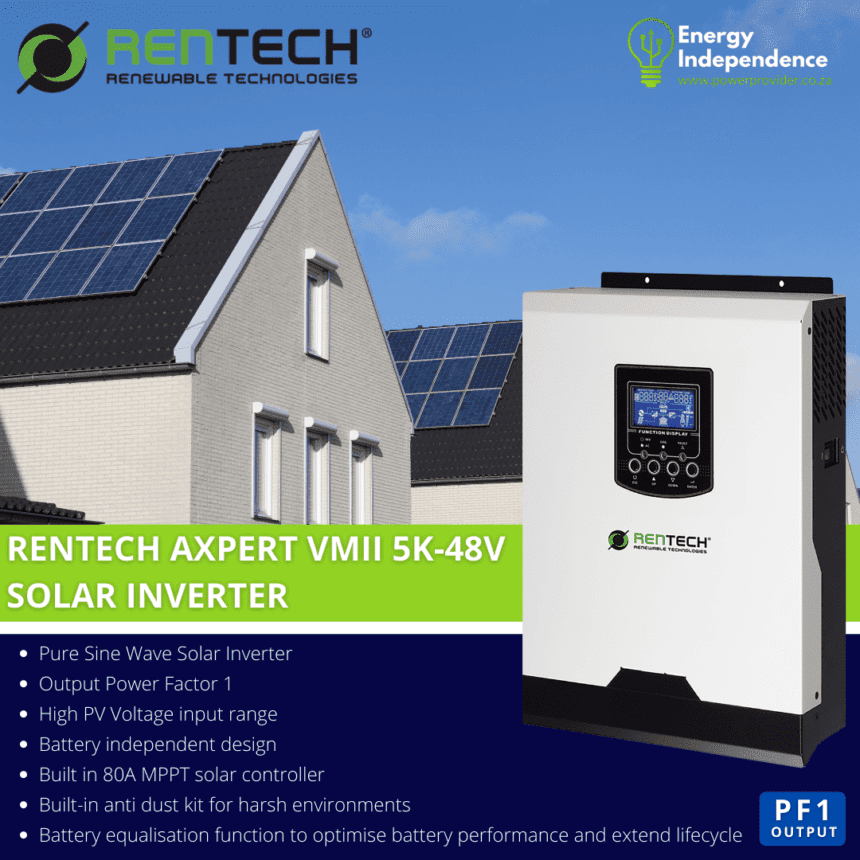 Rentech Axpert Vmii 5K 48 Off Grid Inverter With Mppt | Energy Independence