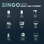 Singo 1000 Portable Power Station UPS - What can I power?